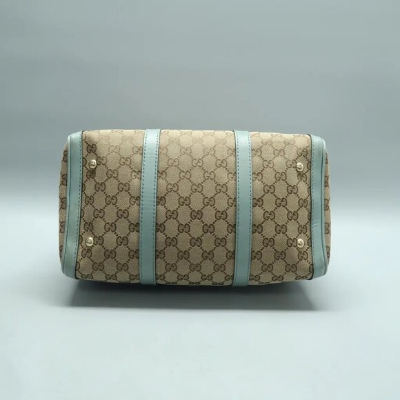 GUCCI Boston Brown Cloth Satchel 1045-021025 - Picture 5 of 12